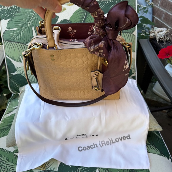 Coach Rogue Bag 25 In Signature Leather With Floral Bow Print Interior - Picture 1 of 16